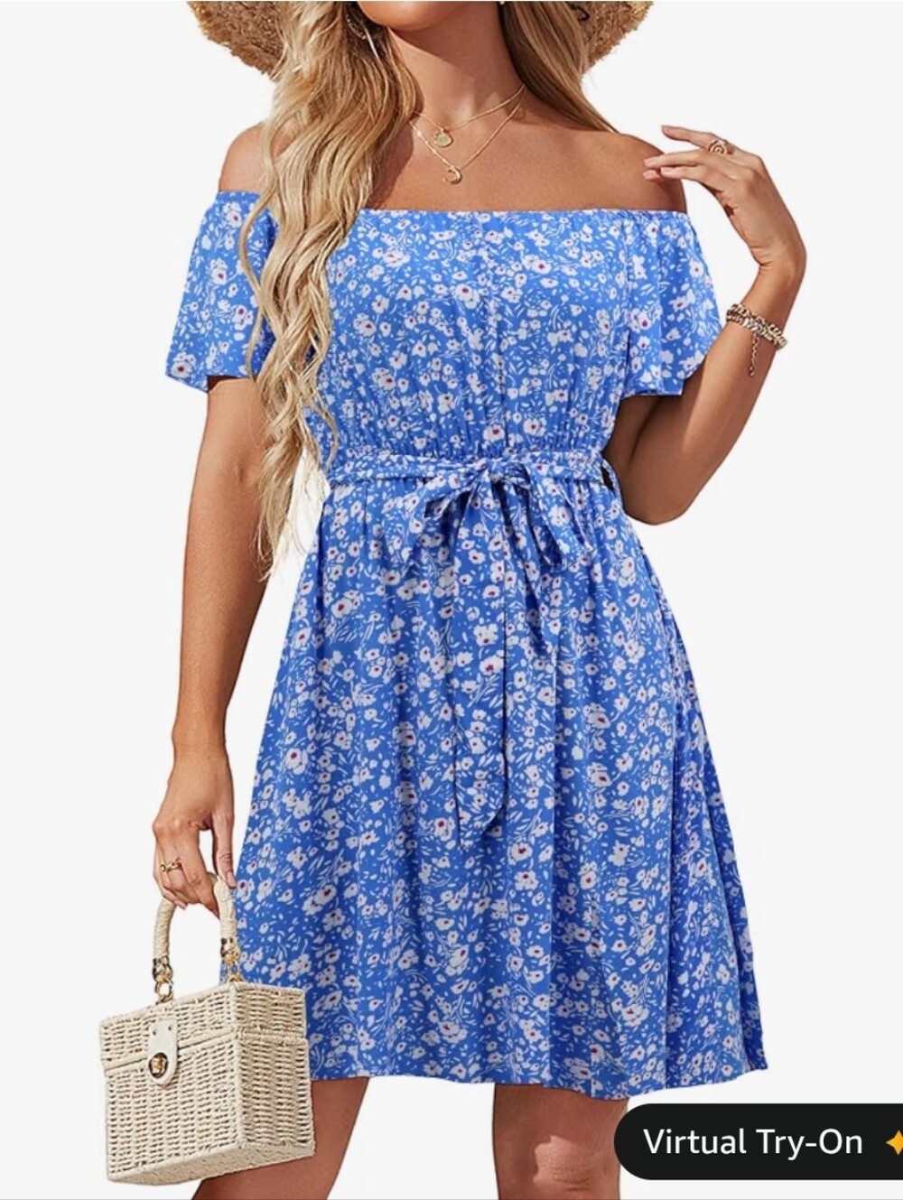 NWT Jeceika Off Shoulder Floral Midi XL